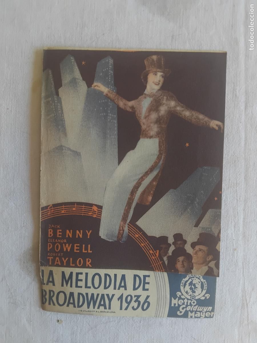 Cine: PROGRAMA DE CINE DOBLE LA MELODIA DE BROADWAY 1936.