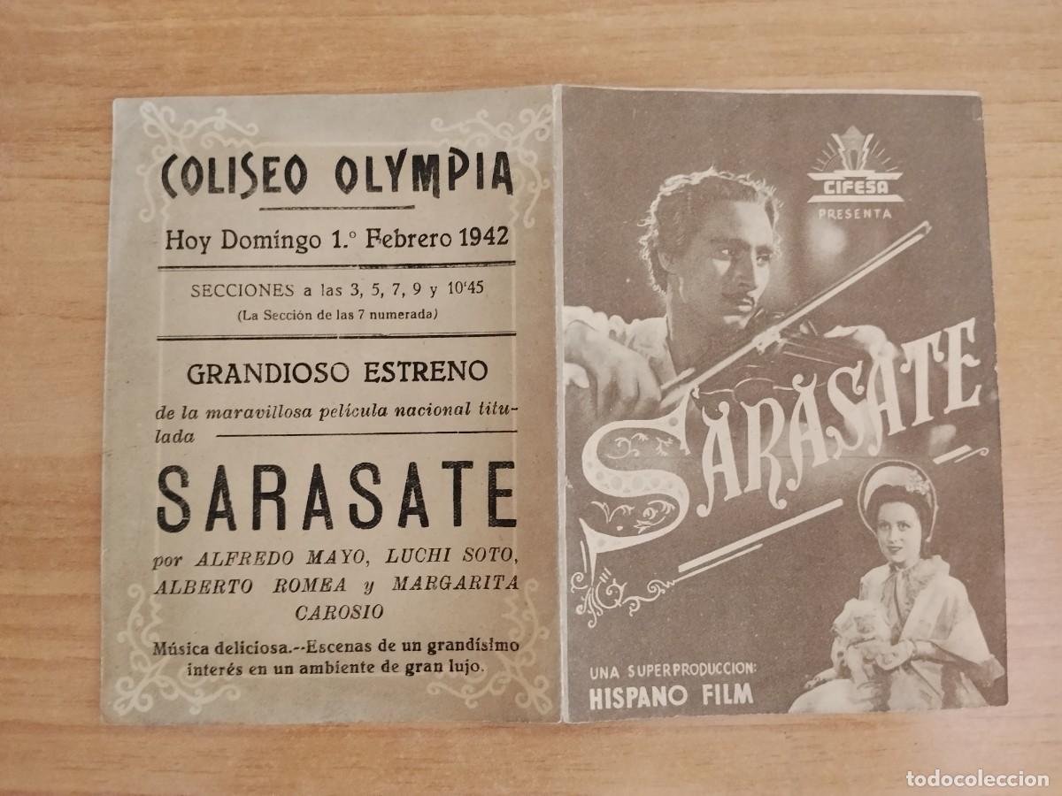 Cine: ROSA-PROGRAMA DE LA PELICULA --SARASATE