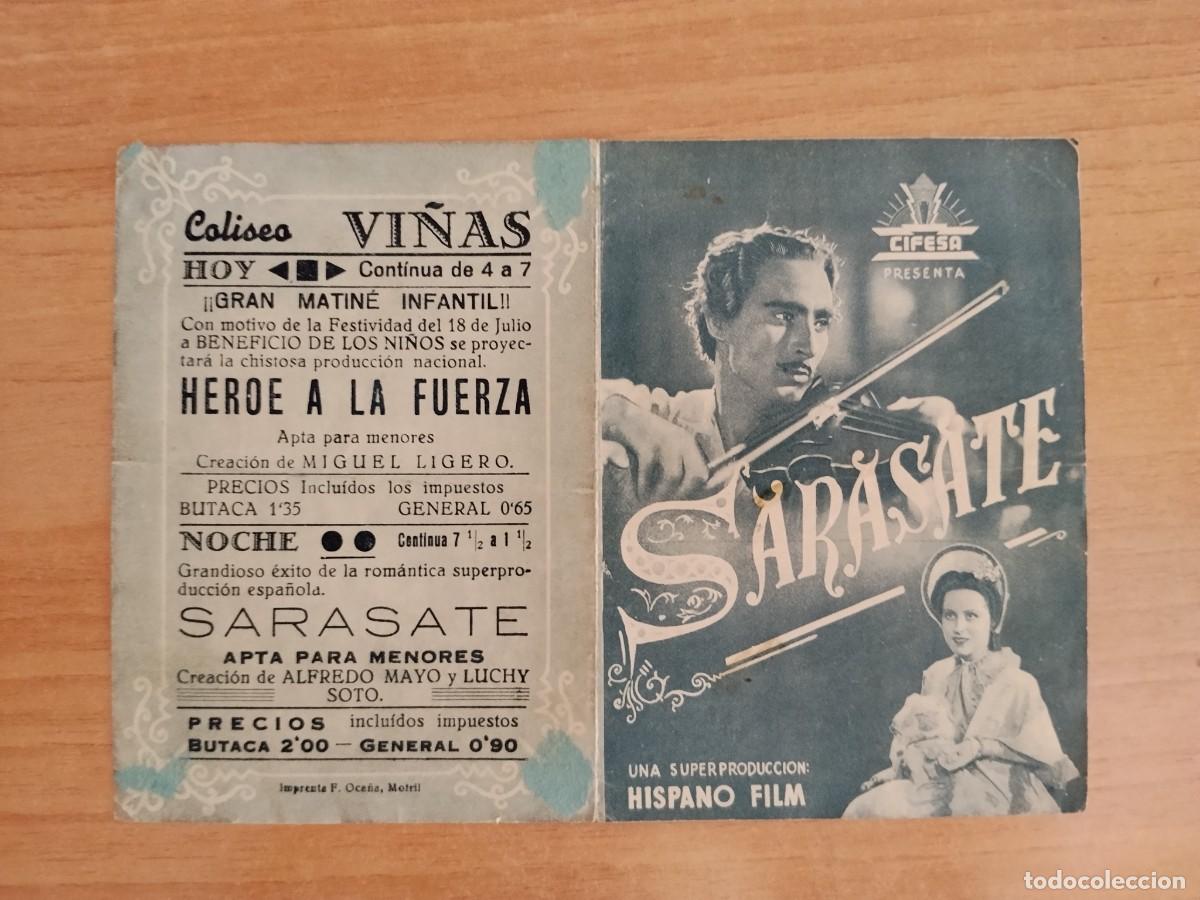 Cine: ROSA-PROGRAMA DE LA PELICULA --SARASATE