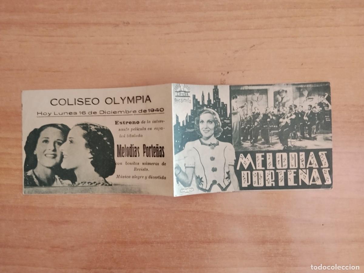 Cine: TURQ-PROGRAMA DE LA PELICULA --MELODIAS PORTE&Ntilde;AS