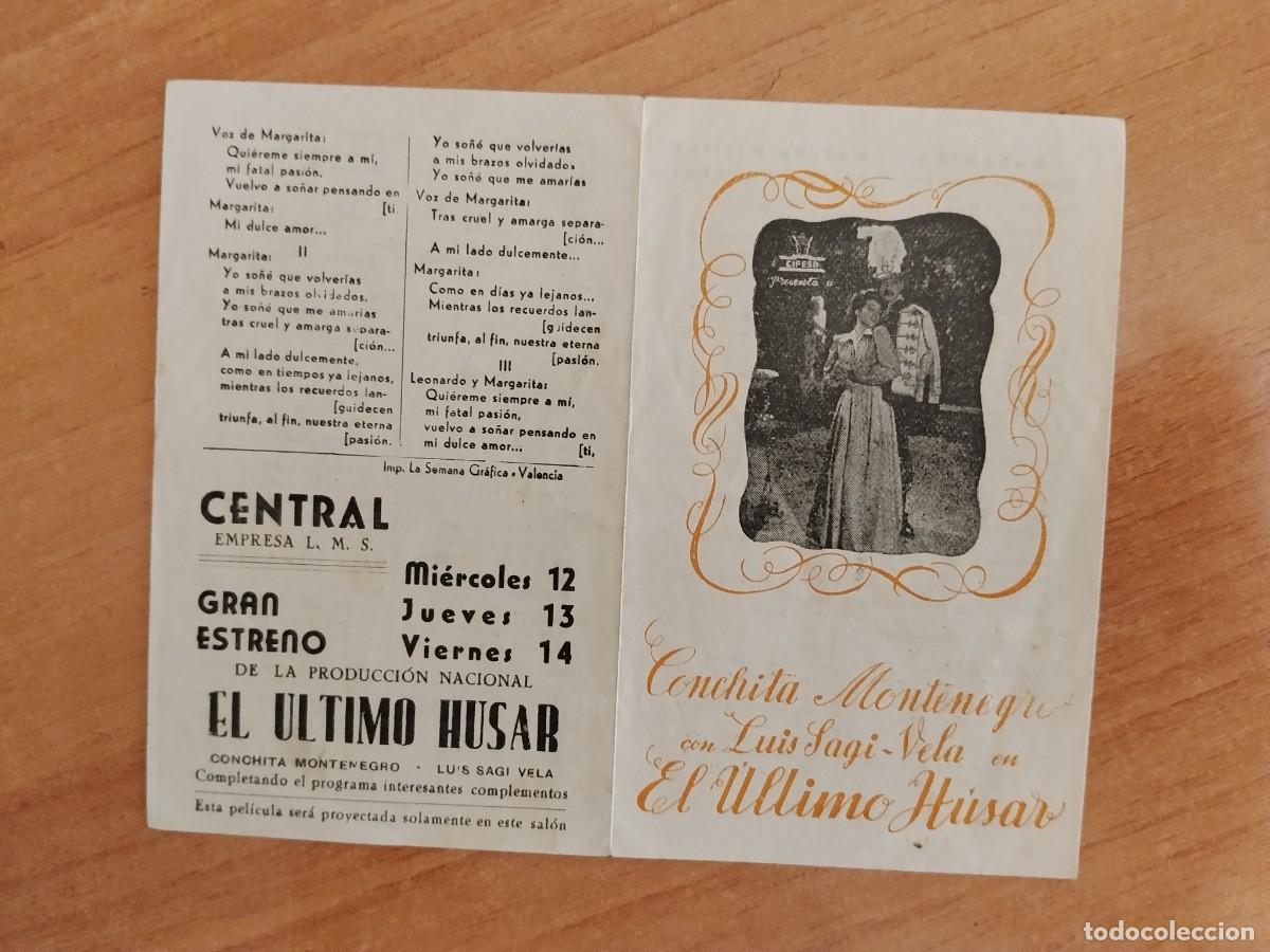 Cine: TURQ-PROGRAMA DE LA PELICULA --EL ULTIMO HUSAR