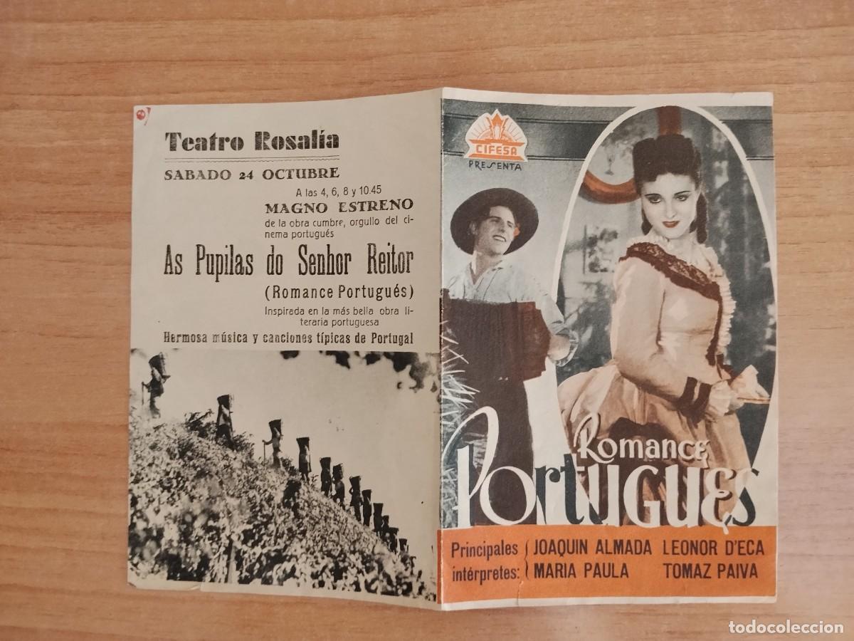 Cine: TURQ-PROGRAMA DE LA PELICULA --ROMANCE PORTUGUES