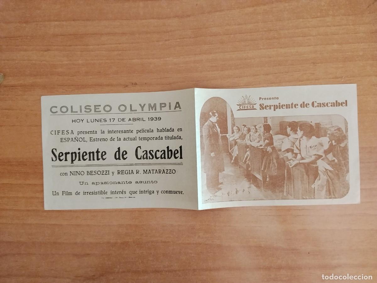 Cine: TURQ-PROGRAMA DE LA PELICULA --LA SERPIENTE DE CASACABEL