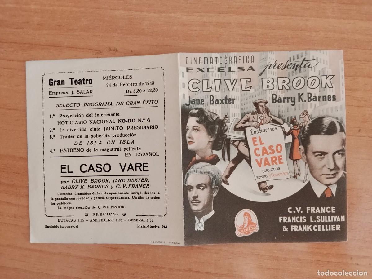 Cine: TURQ-PROGRAMA DE LA PELICULA --EL CASO VARE