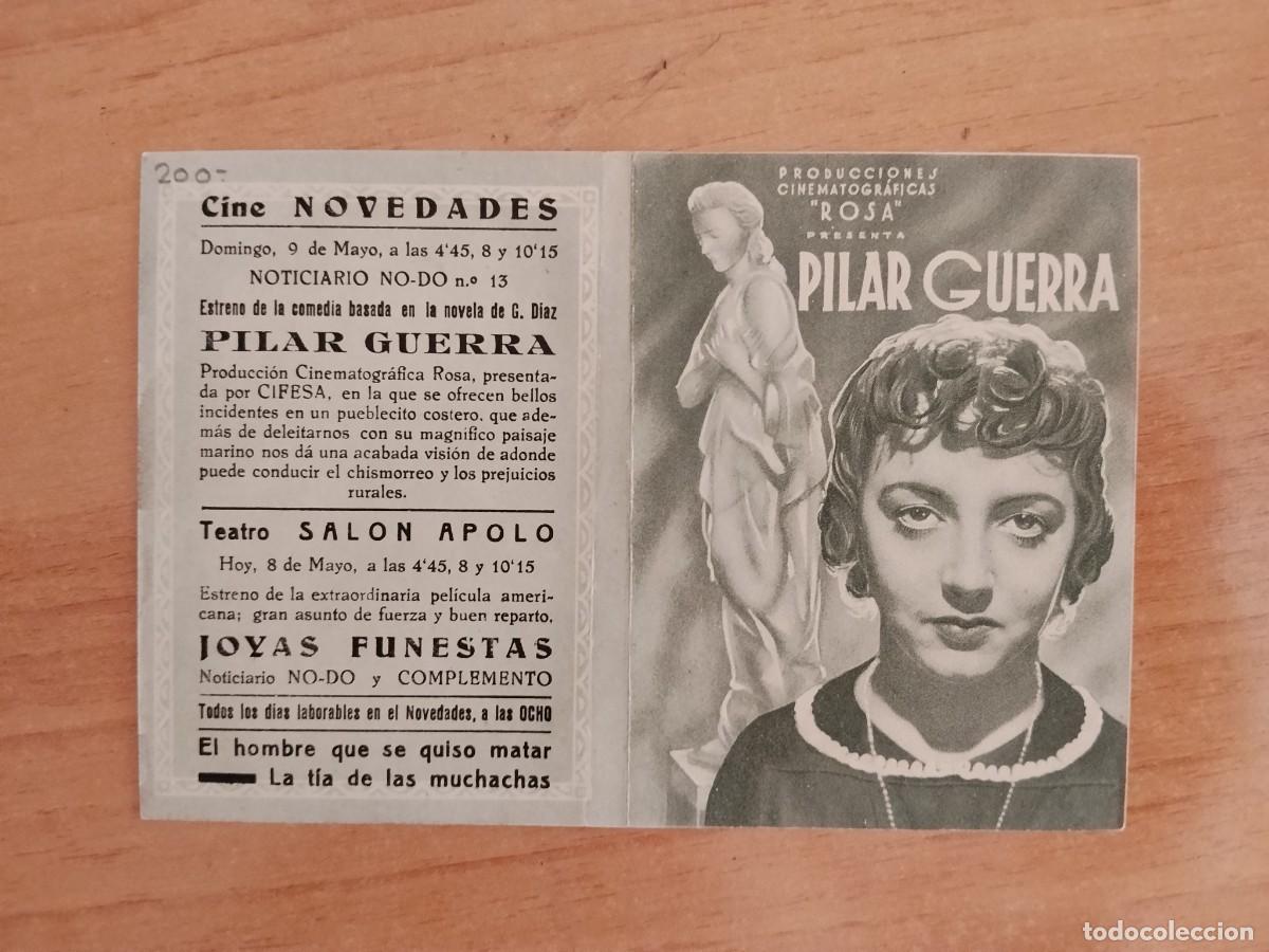  Foglietti di film di film antichi di cinema: TURQ-PROGRAMA DE LA PELICULA --PILAR GUERRA