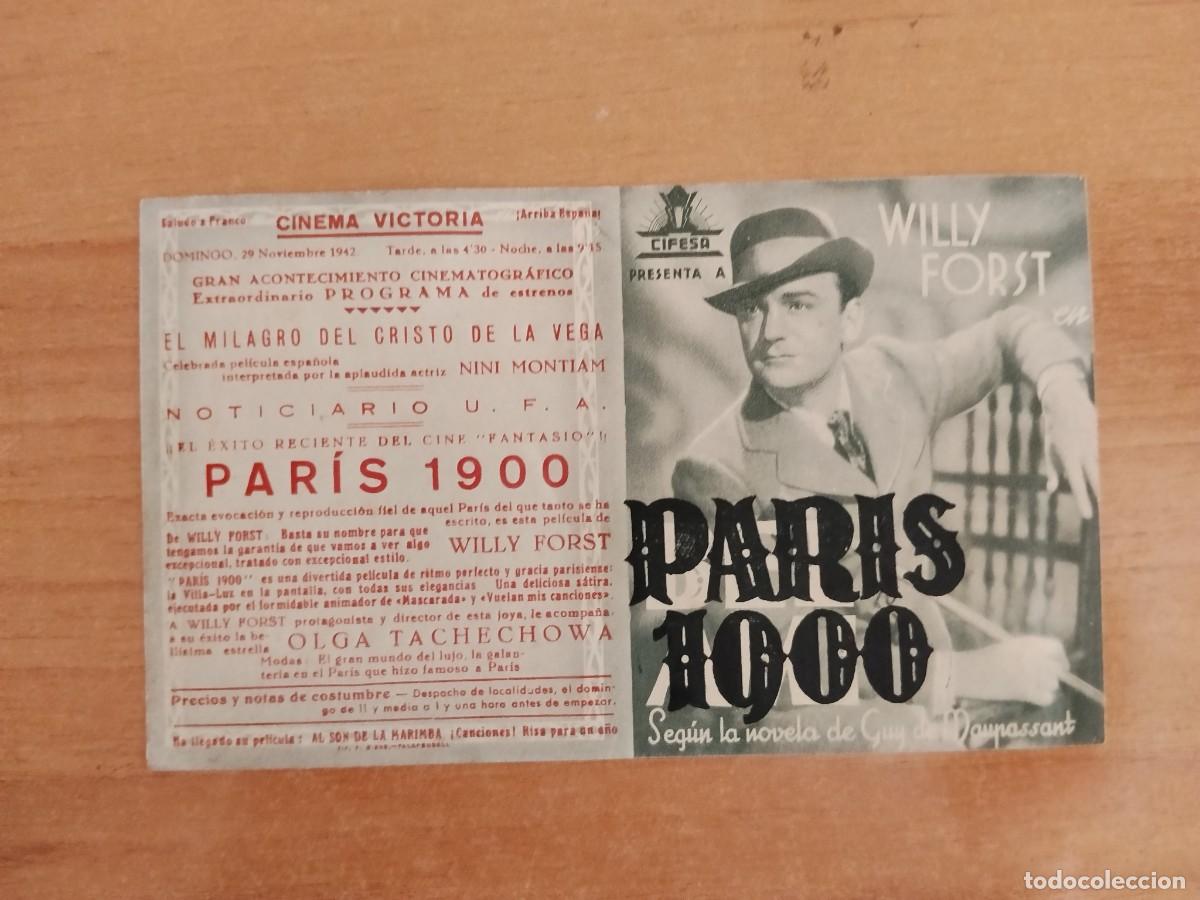 Cine: TURQ-PROGRAMA DE LA PELICULA --PARIS 1900