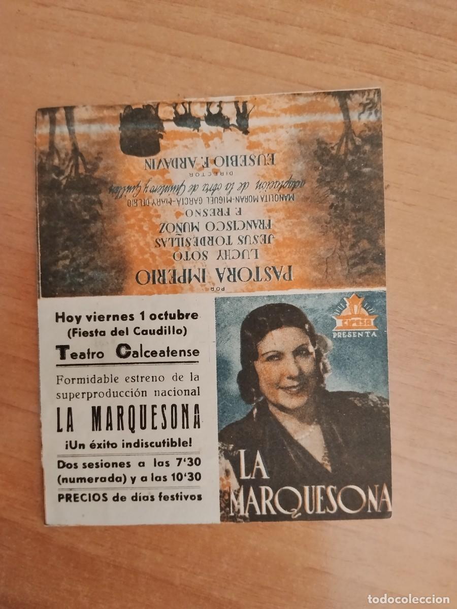 Cine: TURQ-PROGRAMA DE LA PELICULA --LA MARQUESONA