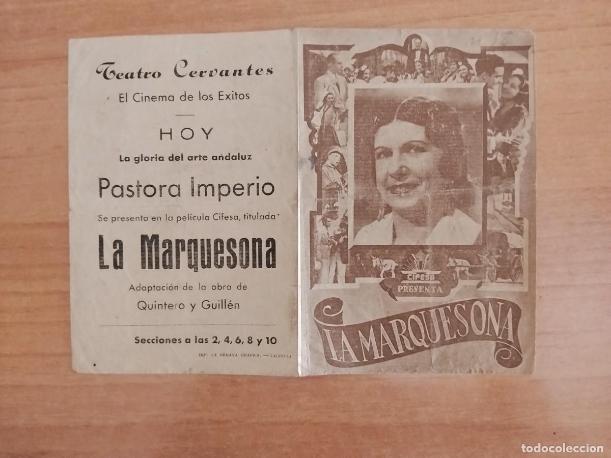 Cine: TURQ-PROGRAMA DE LA PELICULA --LA MARQUESONA