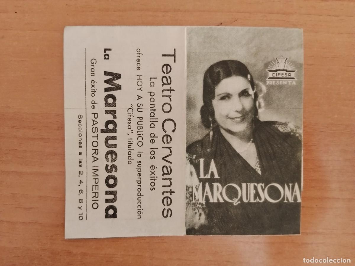 Cine: TURQ-PROGRAMA DE LA PELICULA --LA MARQUESONA