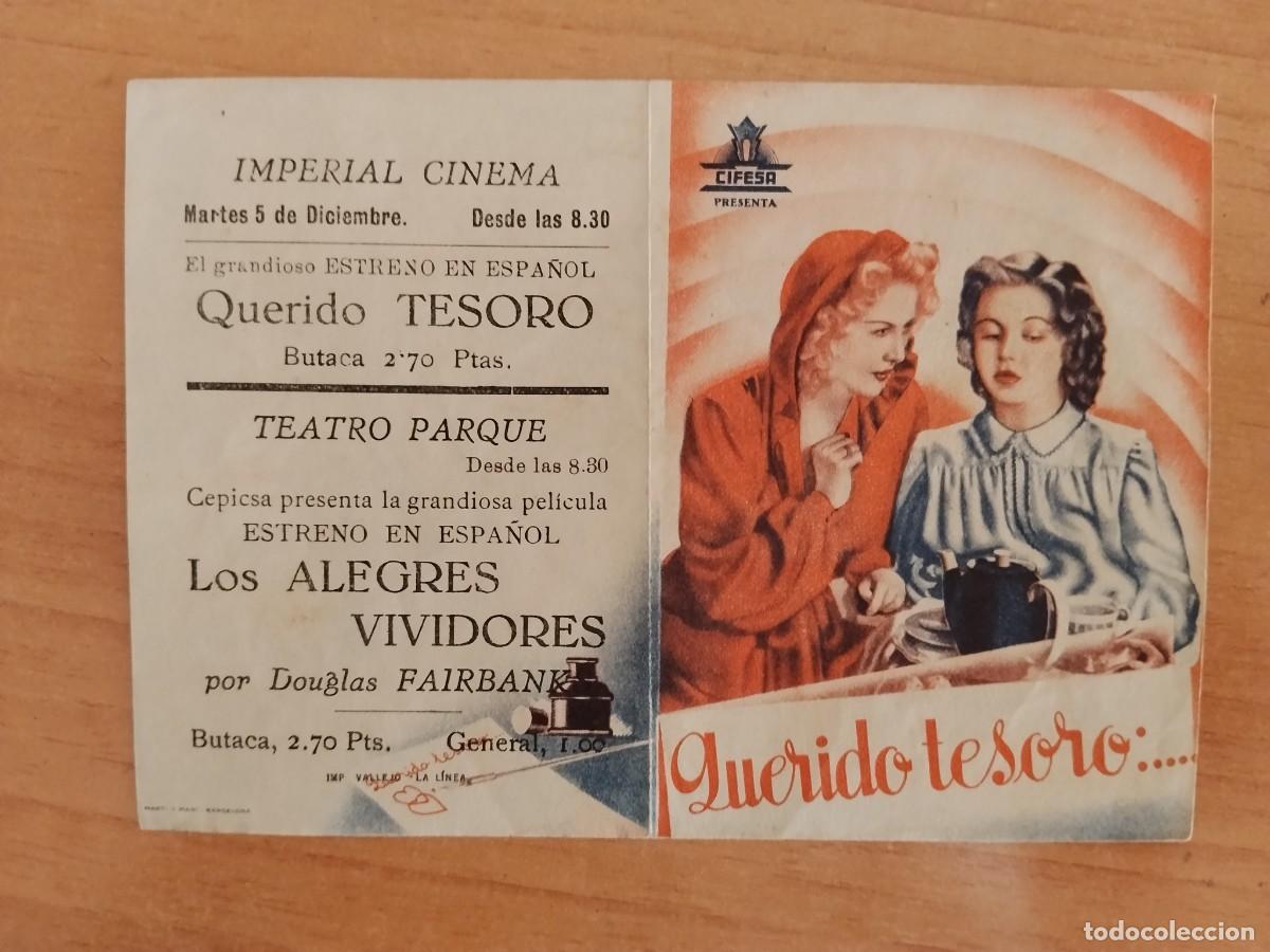 Cine: TURQ-PROGRAMA DE LA PELICULA --QUERIDO TESORO