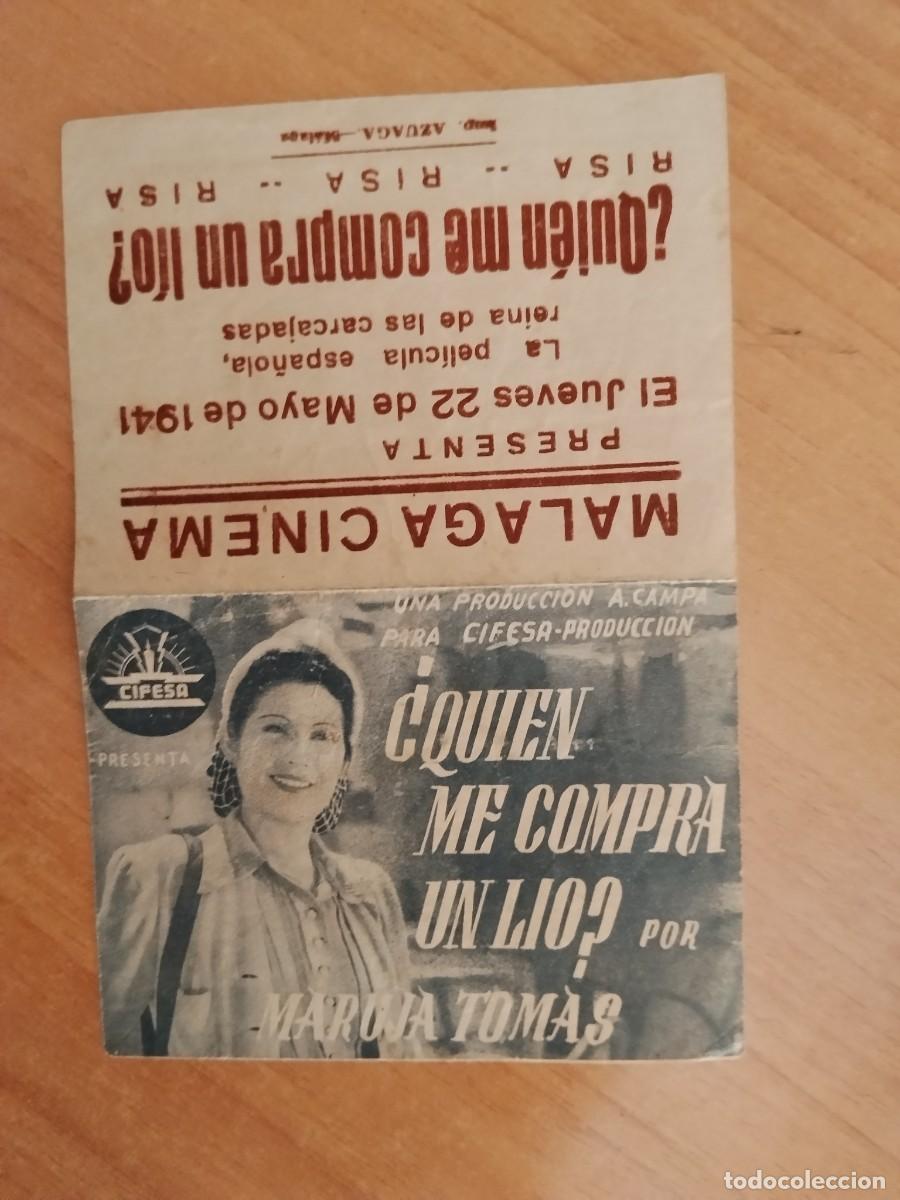 Cine: TURQ-PROGRAMA DE LA PELICULA --QUIEN ME COMPRA UN LIO ?