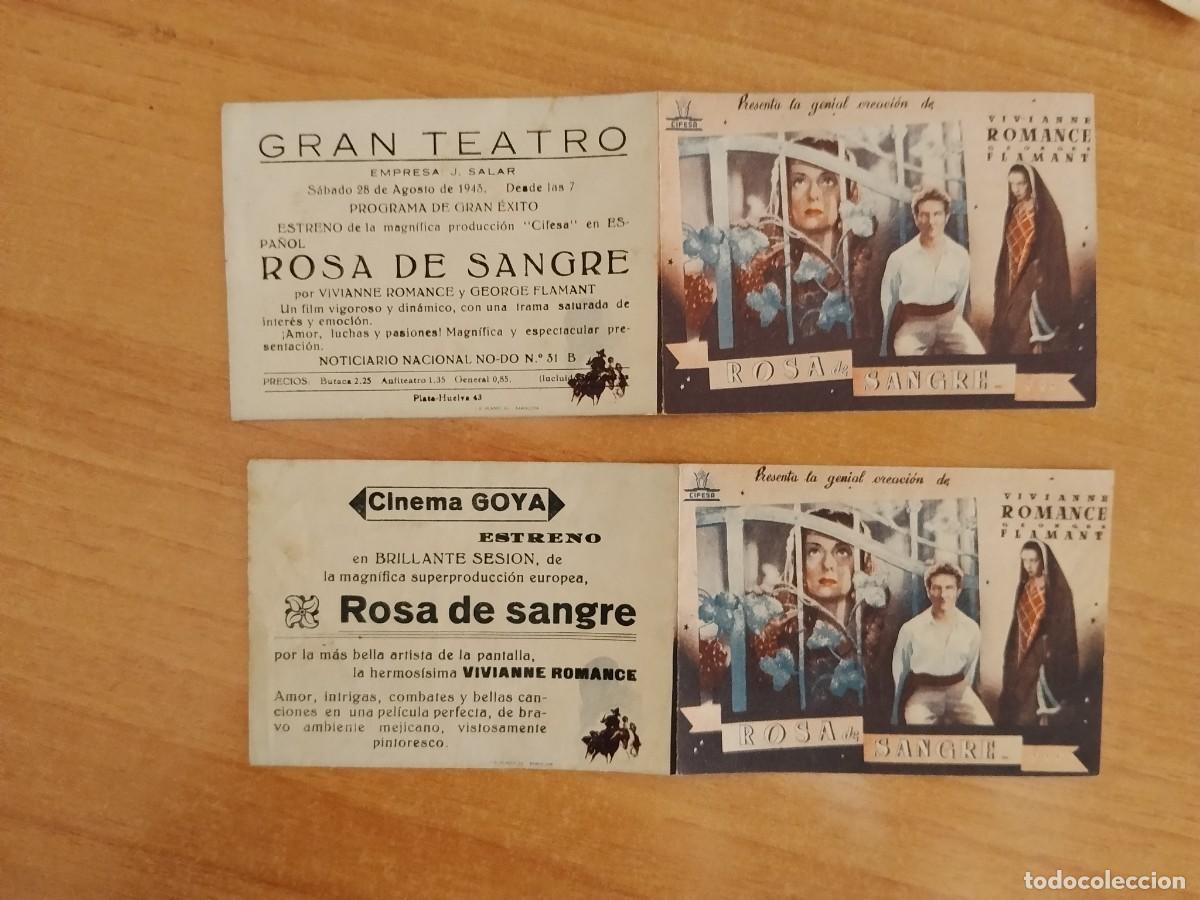 Cine: TURQ-PROGRAMA DE LA PELICULA --ROSA DE SANGRE (Diferente color por dentro)