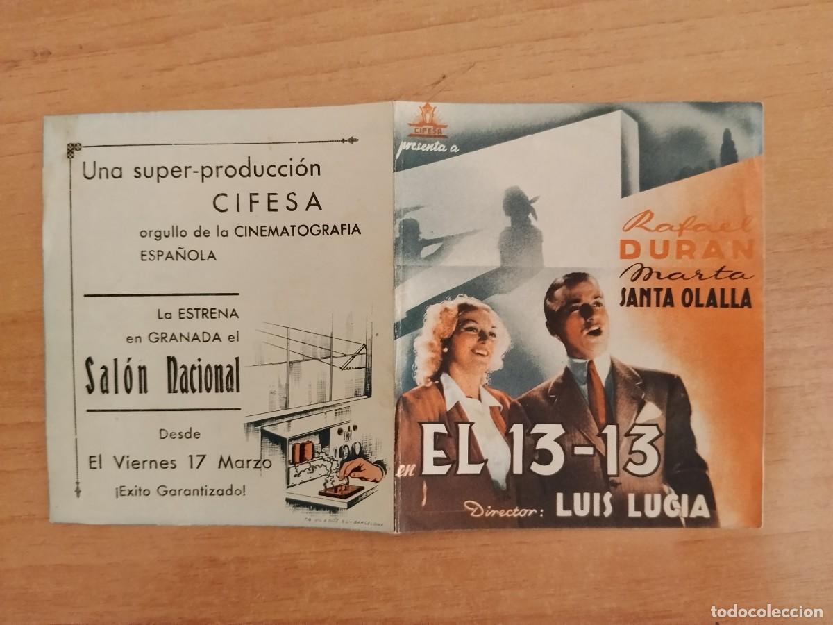 Cine: TURQ-PROGRAMA DE LA PELICULA --EL 13-13