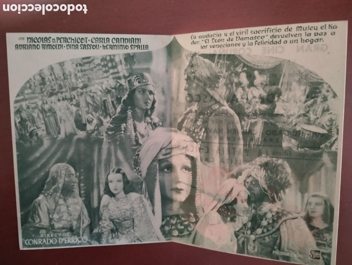 Cine: Folleto Programa de cine DOBLE - EL LEON DE DAMASCO - Foto 2