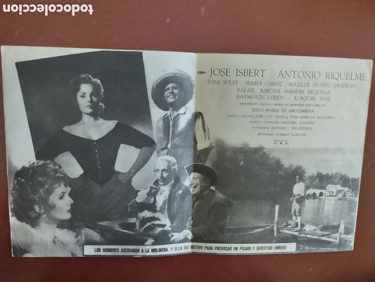 Cine: Folleto Programa de cine DOBLE - LA P&Iacute;CARA MOLINERA - Foto 2