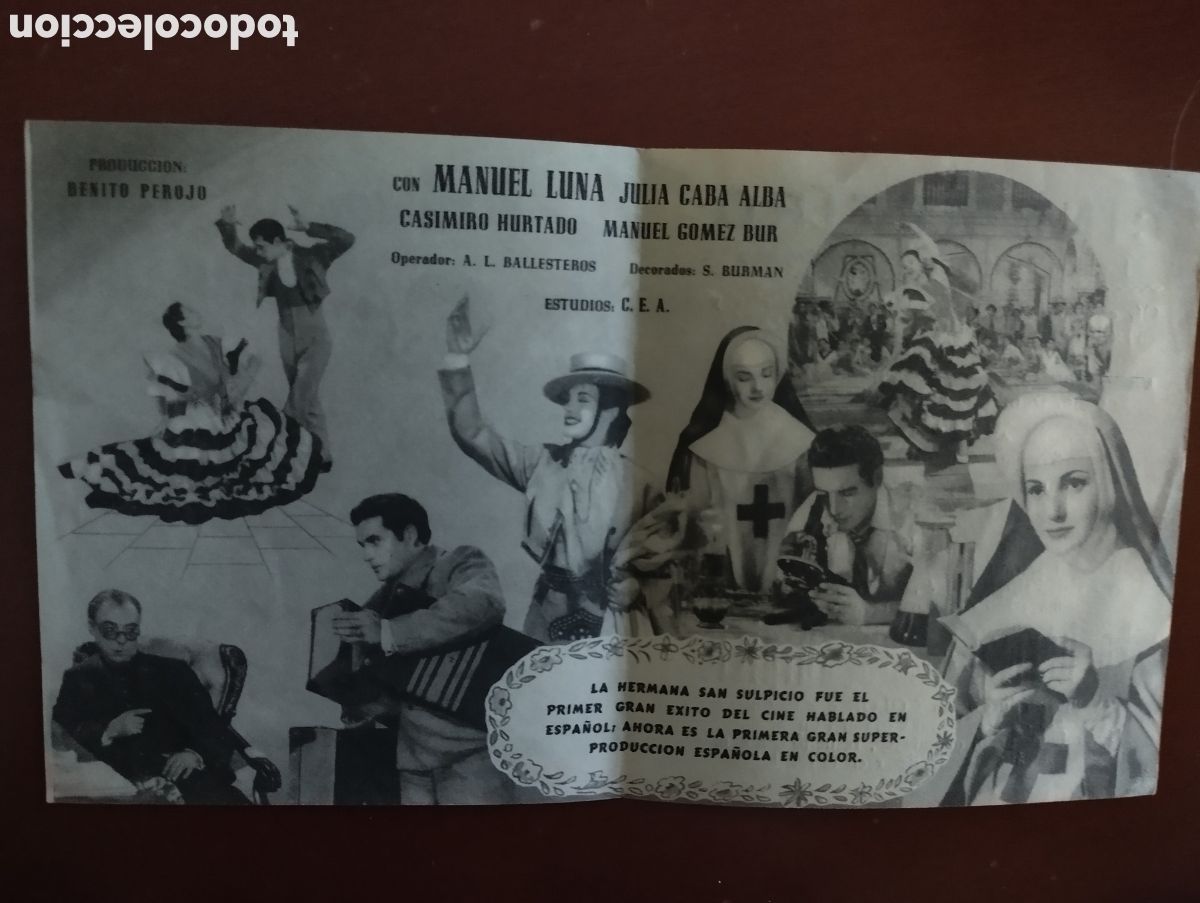 Cine: Folleto Programa de cine DOBLE - LA HERMANA SAN SULPICIO - Foto 2