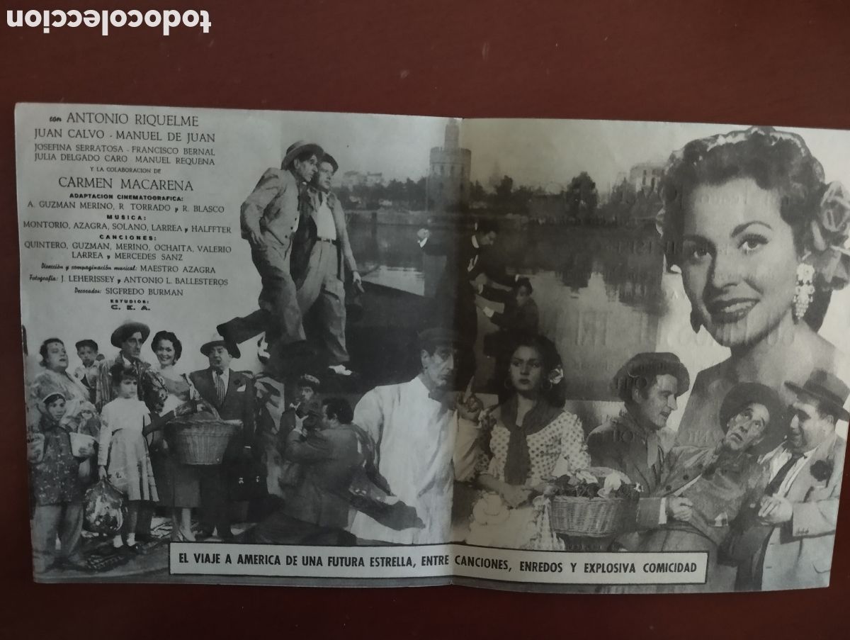 Cine: Folleto Programa de cine DOBLE - SUSPIROS DE TRIANA - Foto 2