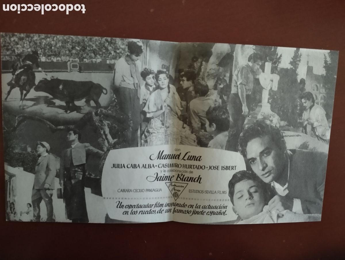Cine: Folleto Programa de cine DOBLE - UN CABALLERO ANDALUZ - Foto 2