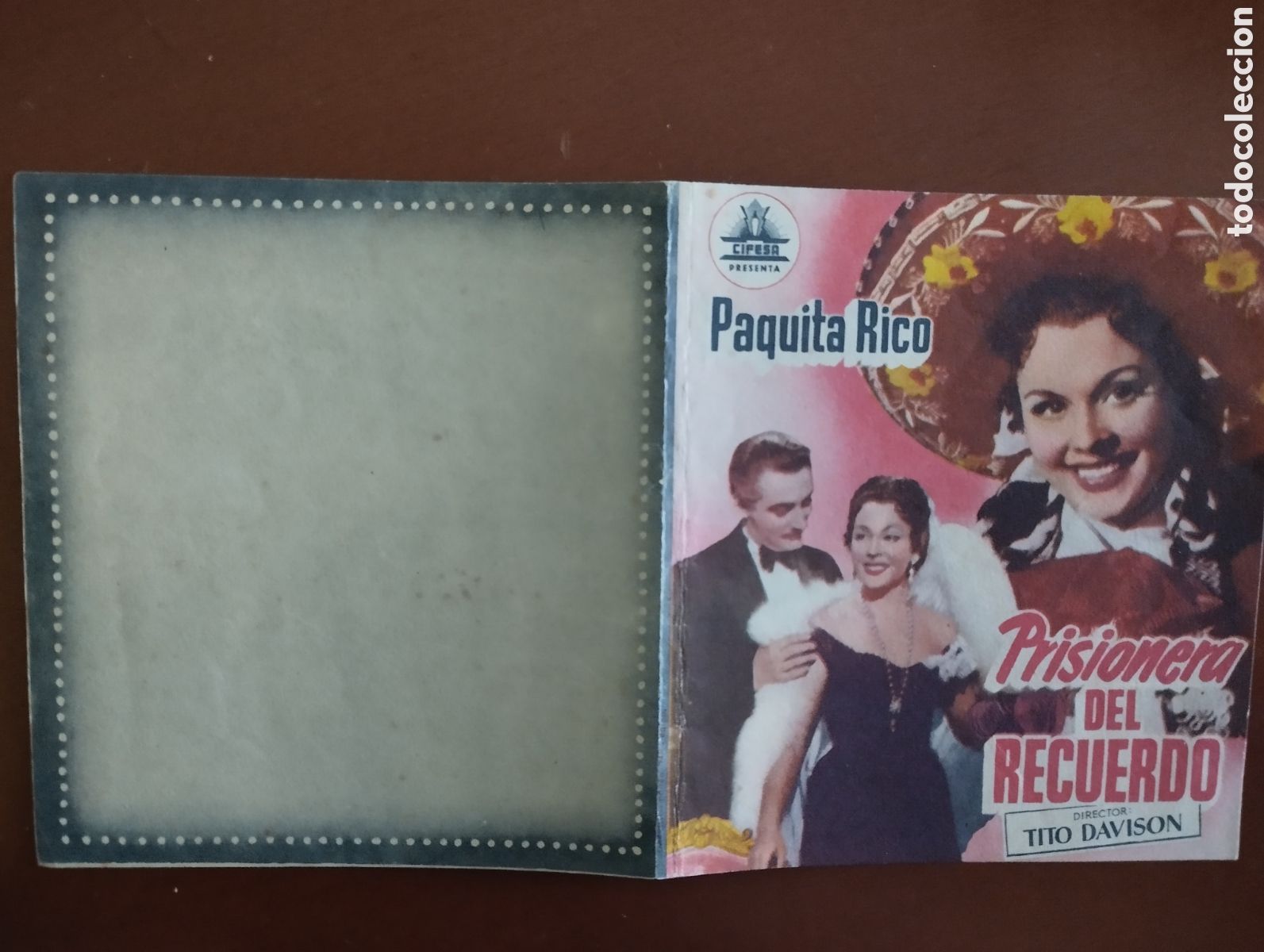 Cine: Folleto Programa de cine DOBLE - PRISIONERA DEL RECUERDO - Foto 1
