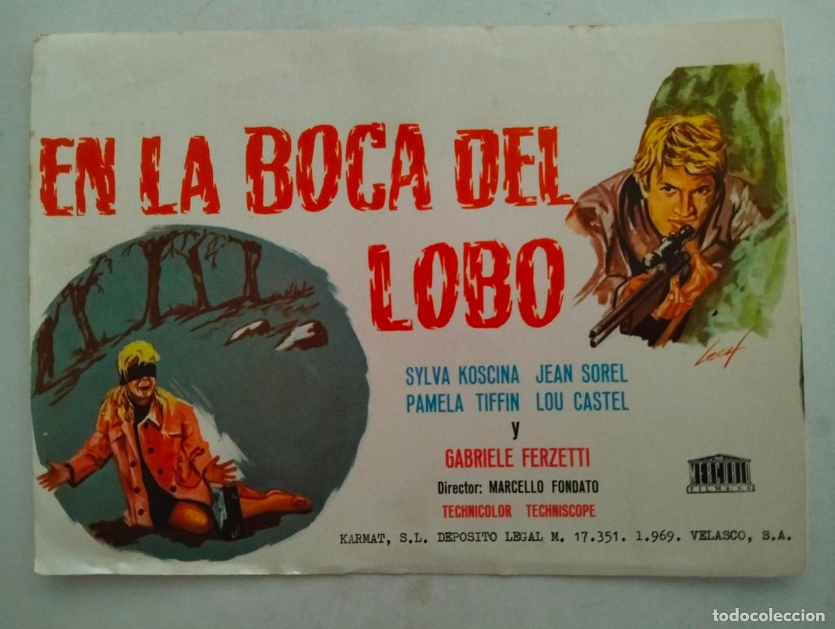 Cine: FOLLETO DE CINE, EN LA BOCA DEL LOBO