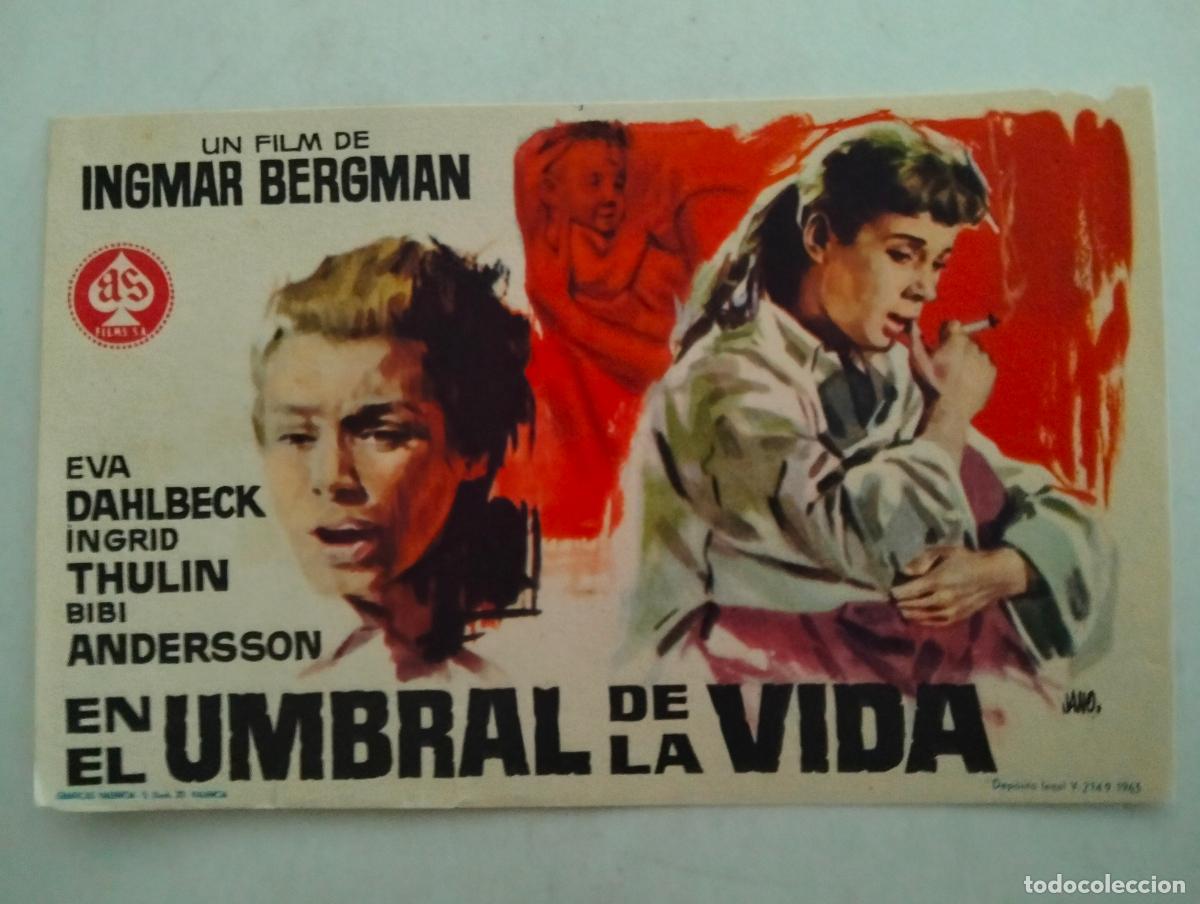 Cine: FOLLETO DE CINE, EN EL UMBRAL DE LA VIDA