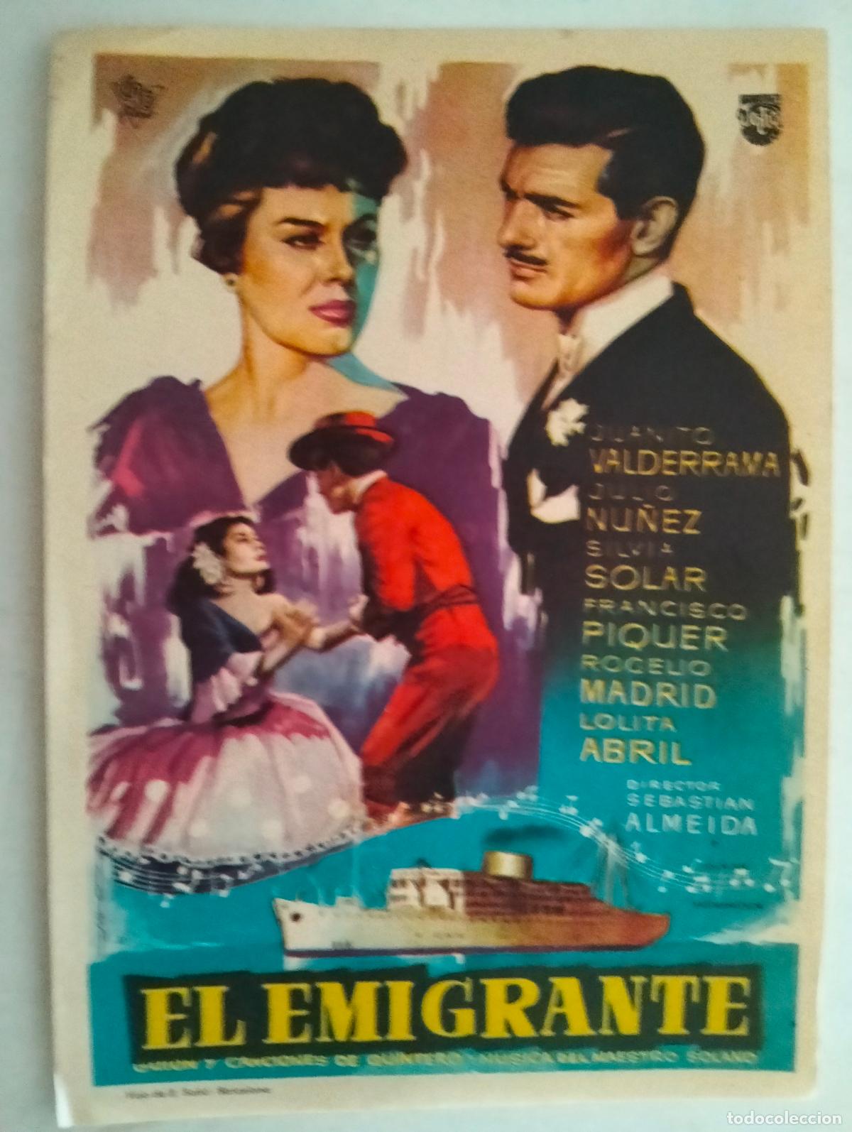 Cine: FOLLETO DE CINE, EL EMIGRANTE