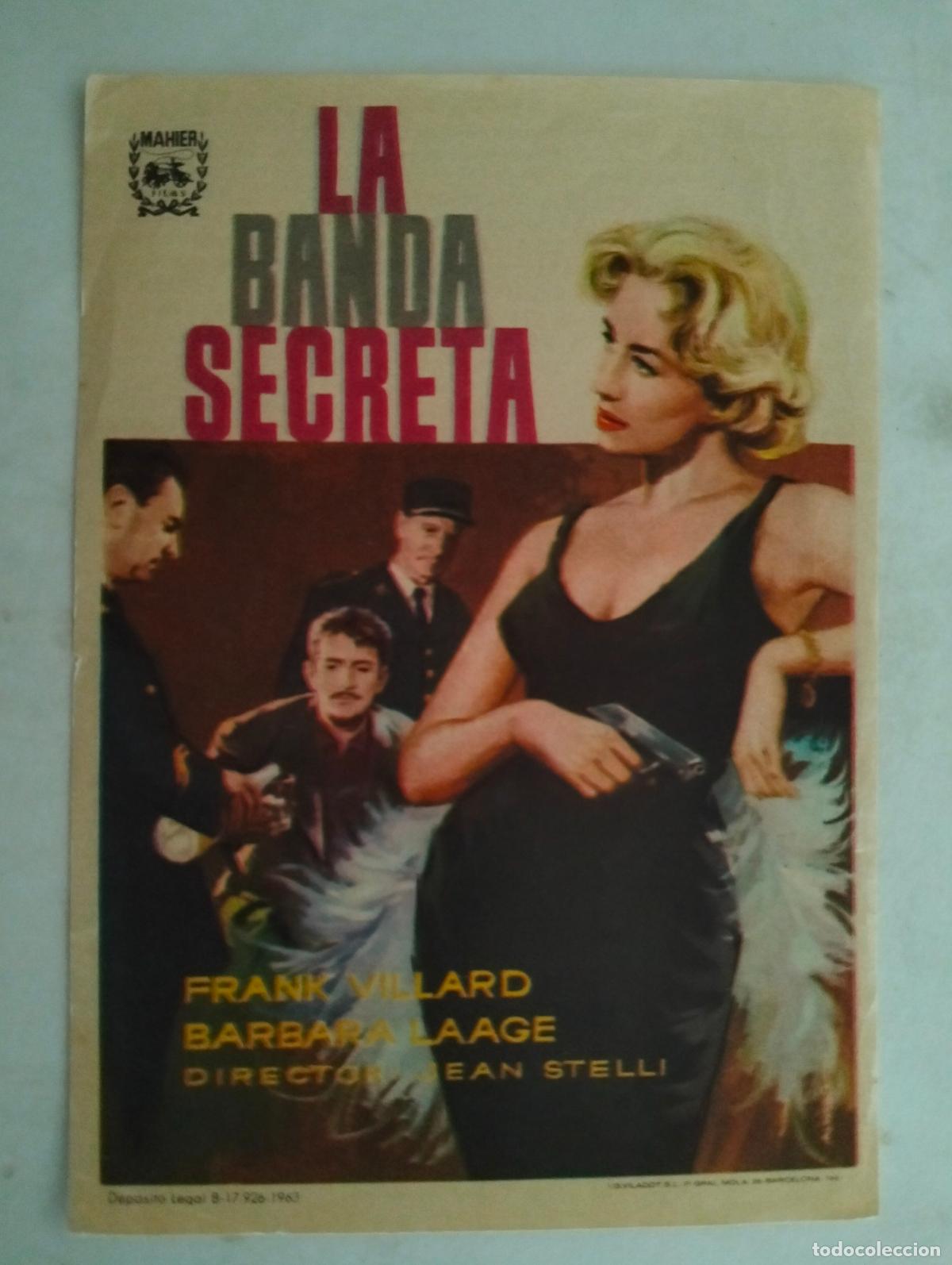 Cine: FOLLETO DE CINE, LA BANDA SECRETA