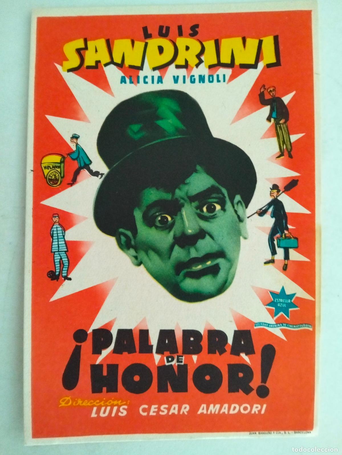 Cine: FOLLETO DE CINE, PALABRA DE HONOR