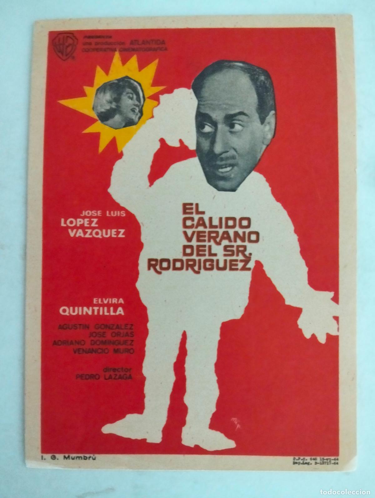 Cine: FOLLETO DE CINE, EL CALIDO VERANO DEL SR RODRIGUEZ
