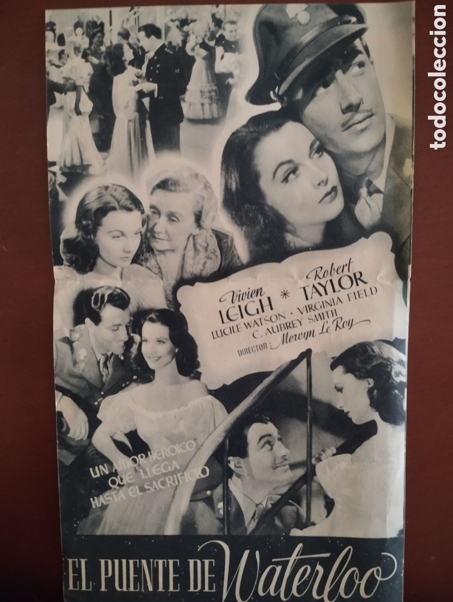 Cine: Folleto Programa de cine DOBLE - EL PUENTE DE WATERLOO - Foto 2