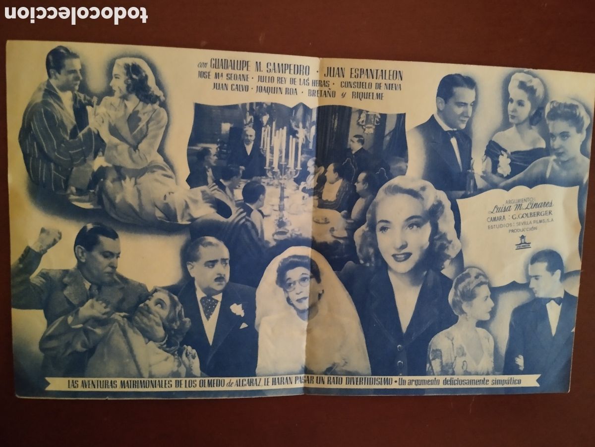 Cine: Folleto Programa de cine DOBLE - TUVO LA CULPA ADAN - Foto 2