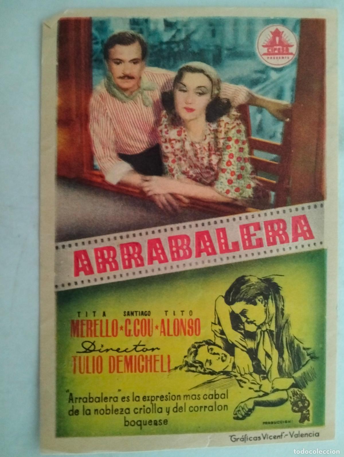 Cine: FOLLETO DE CINE, ARRABALERA, PUBLICIDAD CINE MODERNO