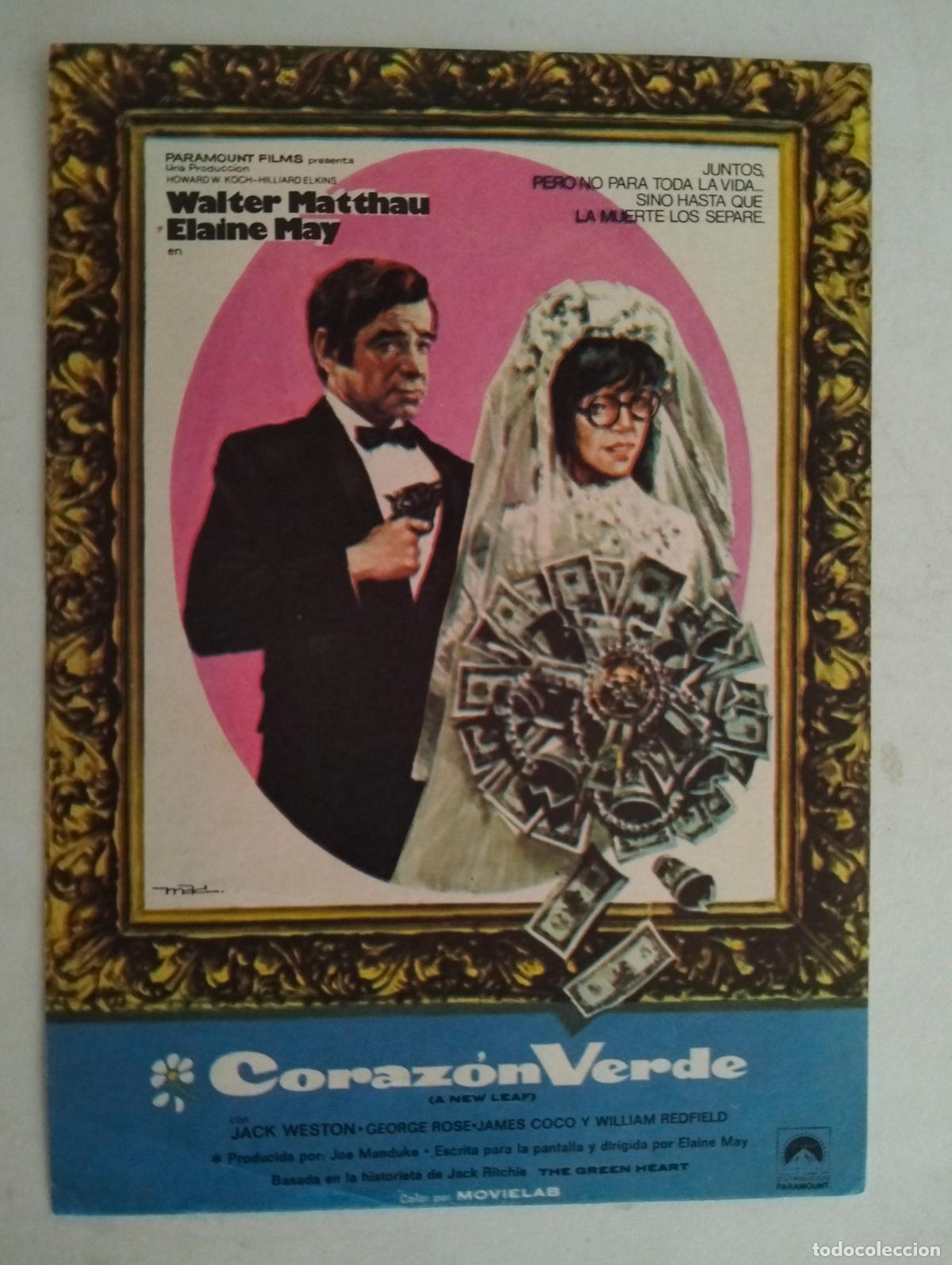 Cine: FOLLETO DE CINE, CORAZON VERDE