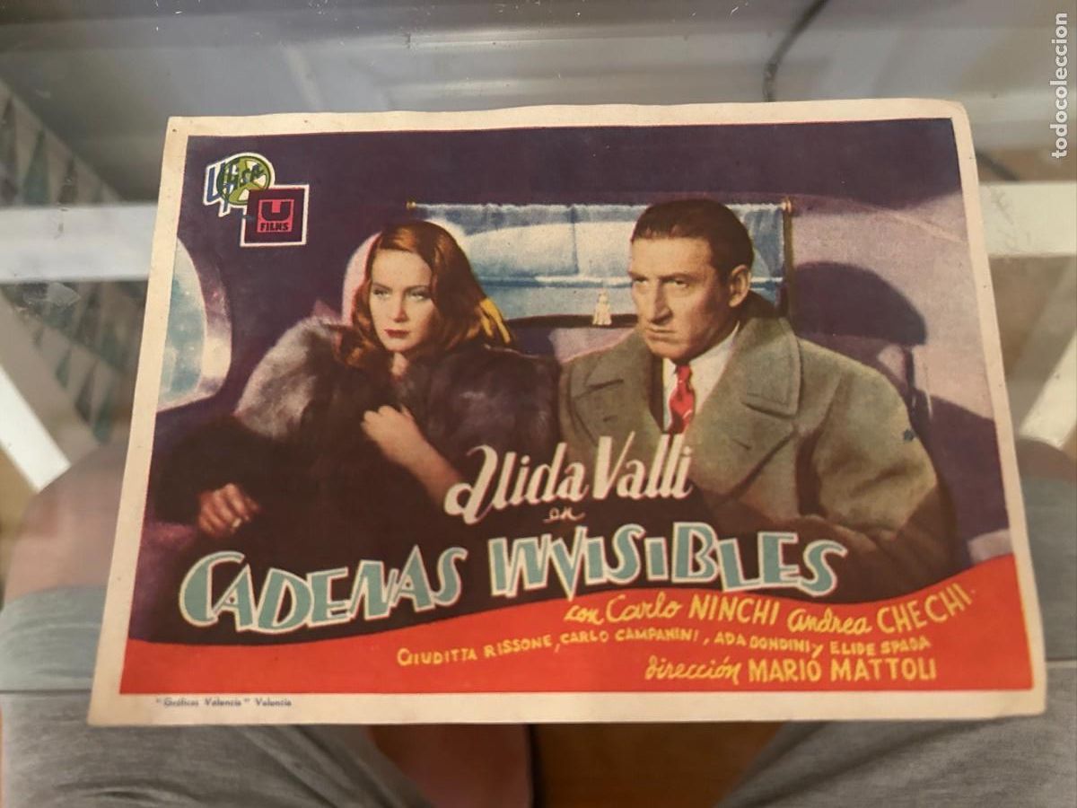 Cine: 1371 cadenas invisibles cinema alhambra zaragoza con publicidad buen estado