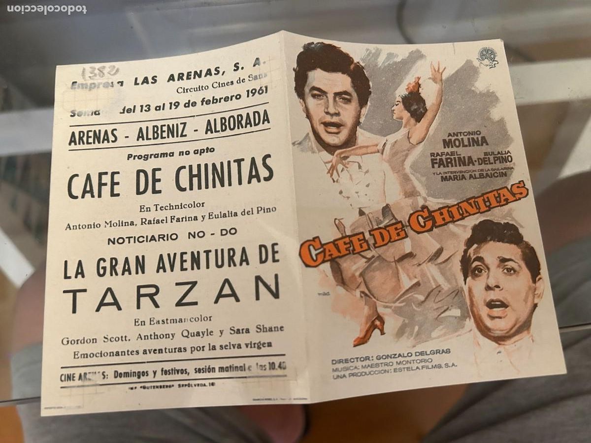 Cine: 1382 cafe de chinitas cines arenas albeniz y alborada barcelona con publicidad como se ve