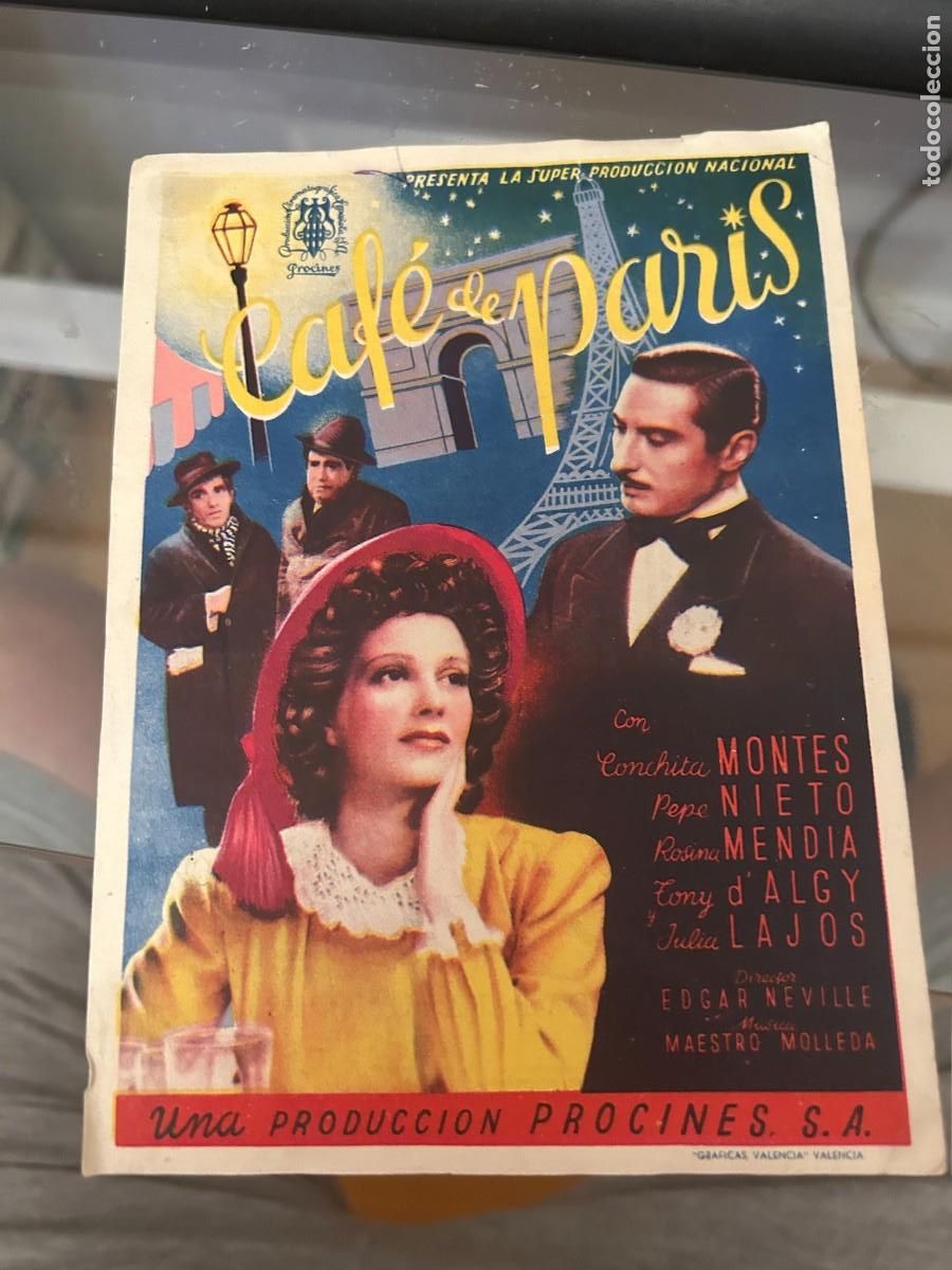 Cine: 1383 cafe de paris cine dorado zaragoza con publicidad buen estado