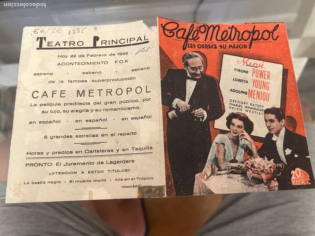 Cine: 1385 cafe metropol teatro principal aranda con publicidad como se ve