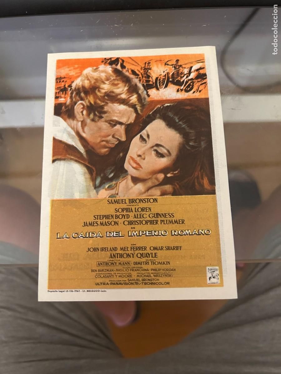 Cine: 1389 la caida del imperio romano teatro cervantes ciudad real con publicidad buen estado precioso