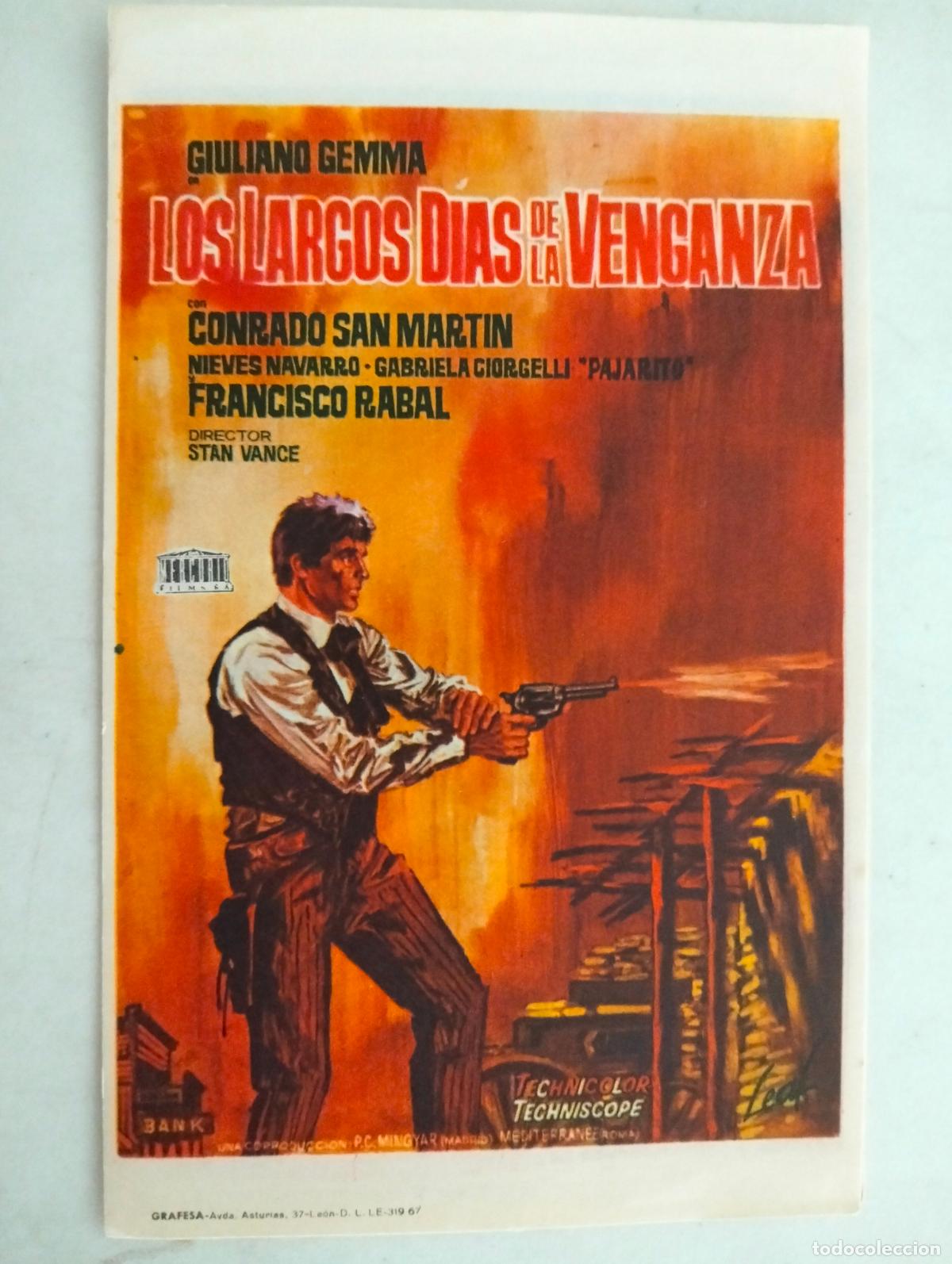 Cine: FOLLETO DE CINE, LOS LARGOS DIAS DE LA VENGANZA
