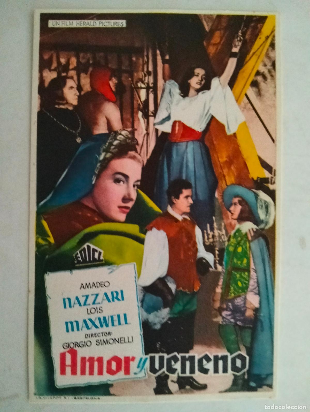 Cine: FOLLETO DE CINE, AMOR Y VENENO