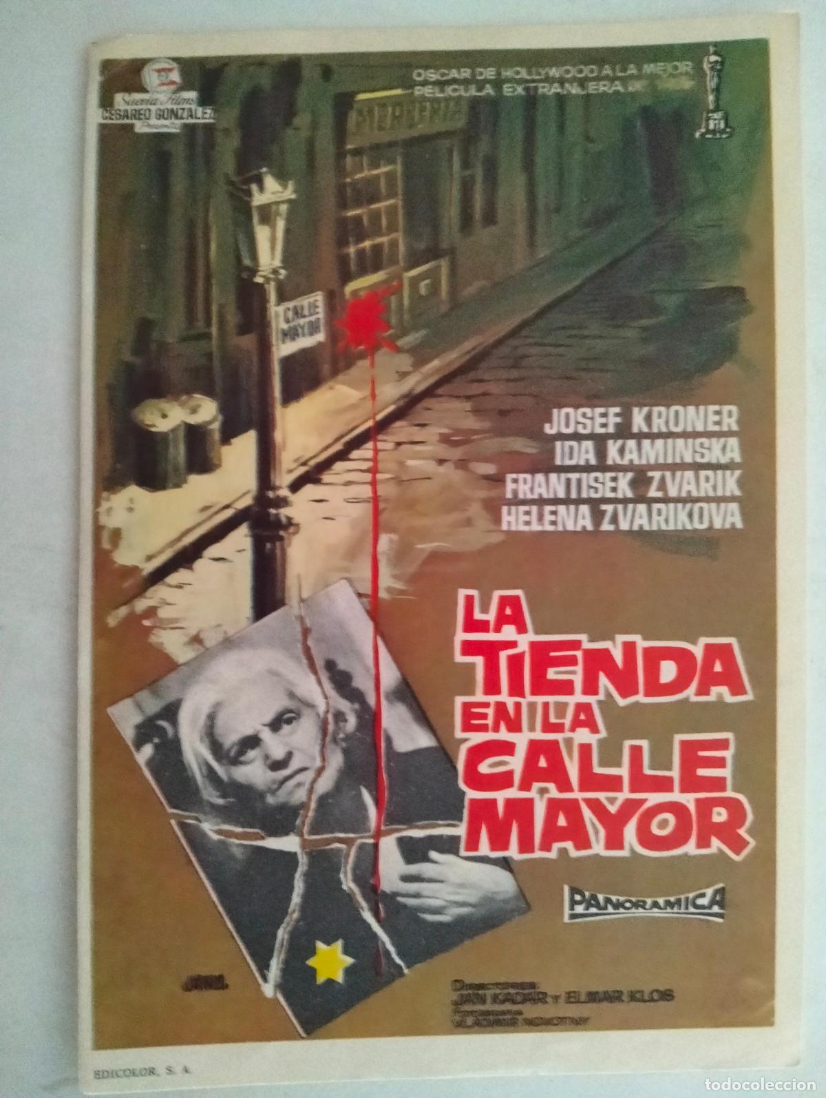 Cine: FOLLETO DE CINE, LA TIENDA EN LA CALLE MAYOR