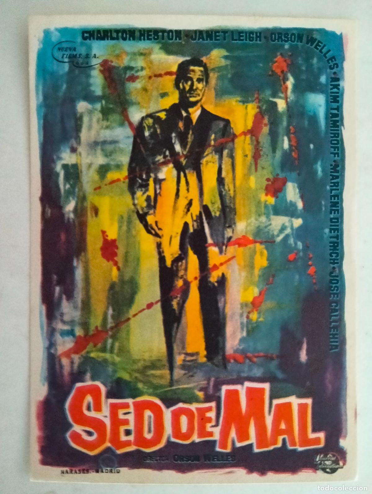 Cine: FOLLETO DE CINE, SED DE MAL