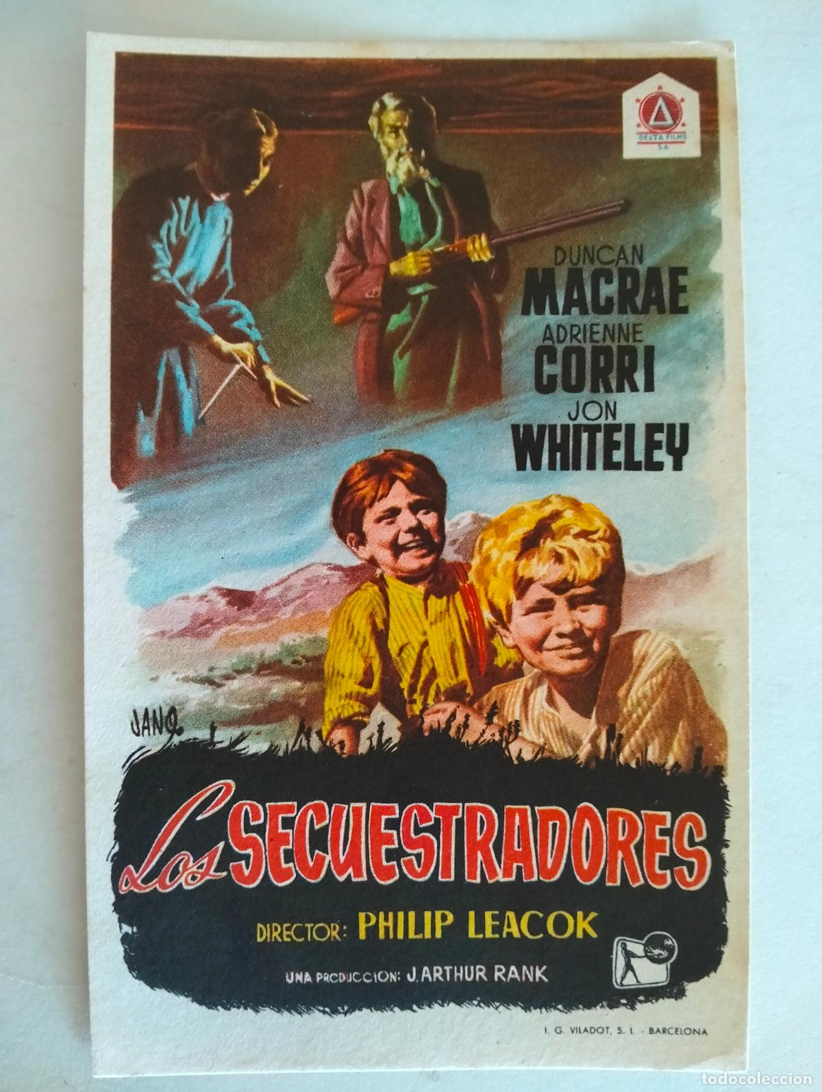  Flyers Publicitaires de films Anciens: FOLLETO DE CINE, LOS SECUESTRADORES
