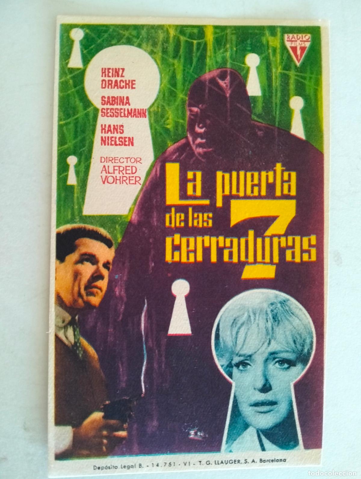 Cine: FOLLETO DE CINE, LA PUERTA DE LAS SIETE CERRADURAS