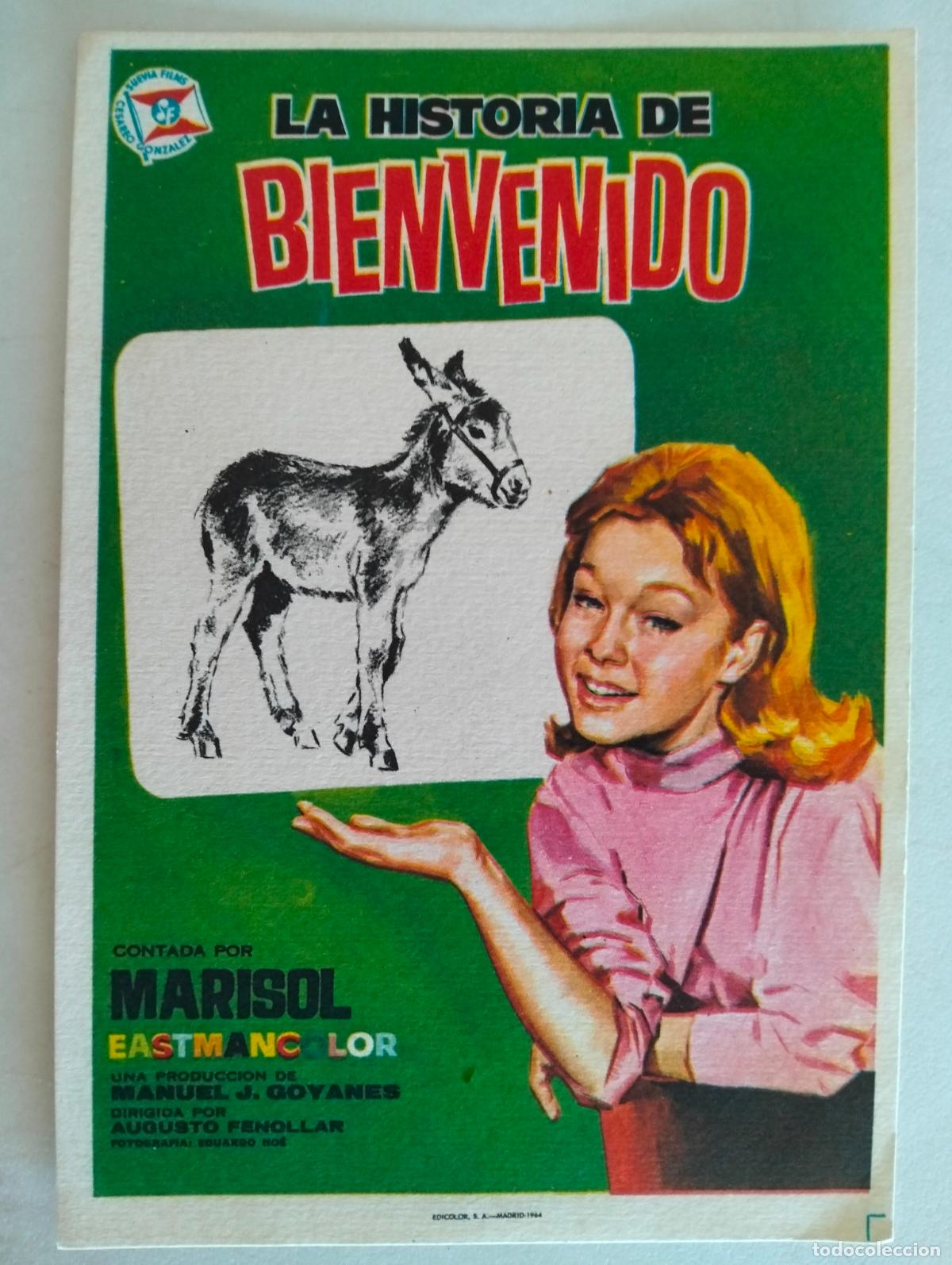 Cine: FOLLETO DE CINE, LA HISTORIA DE BIENVENIDO
