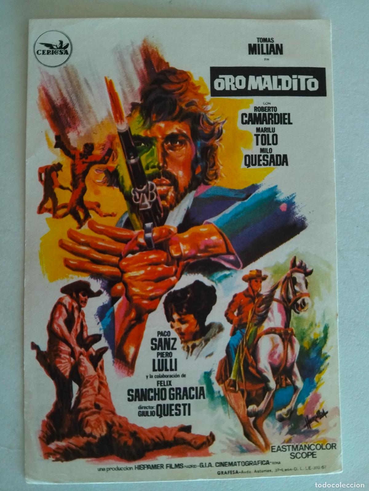 Cine: FOLLETO DE CINE, ORO MALDITO