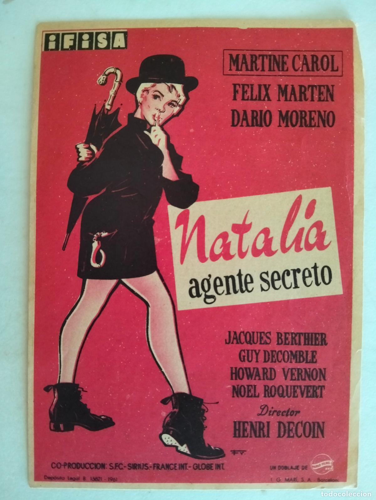 Cine: FOLLETO DE CINE, NATALIA AGENTE SECRETO