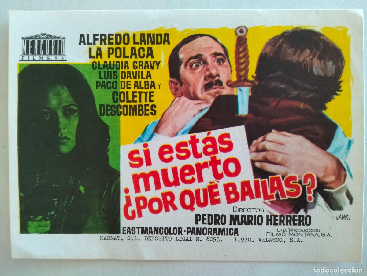 Cine: FOLLETO DE CINE, SI ESTAS MUERTO PORQUE BAILAS