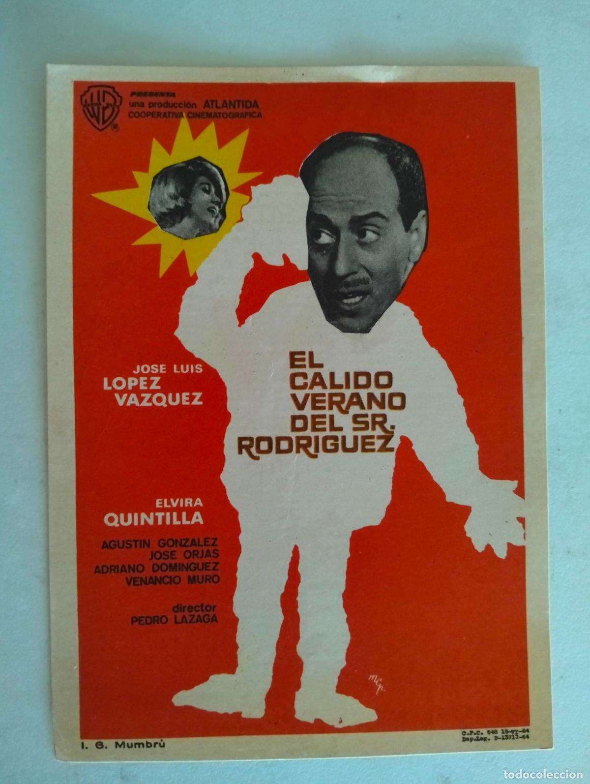 Cine: FOLLETO DE CINE, EL CALIDO VERANO DEL SR RODRIGUEZ
