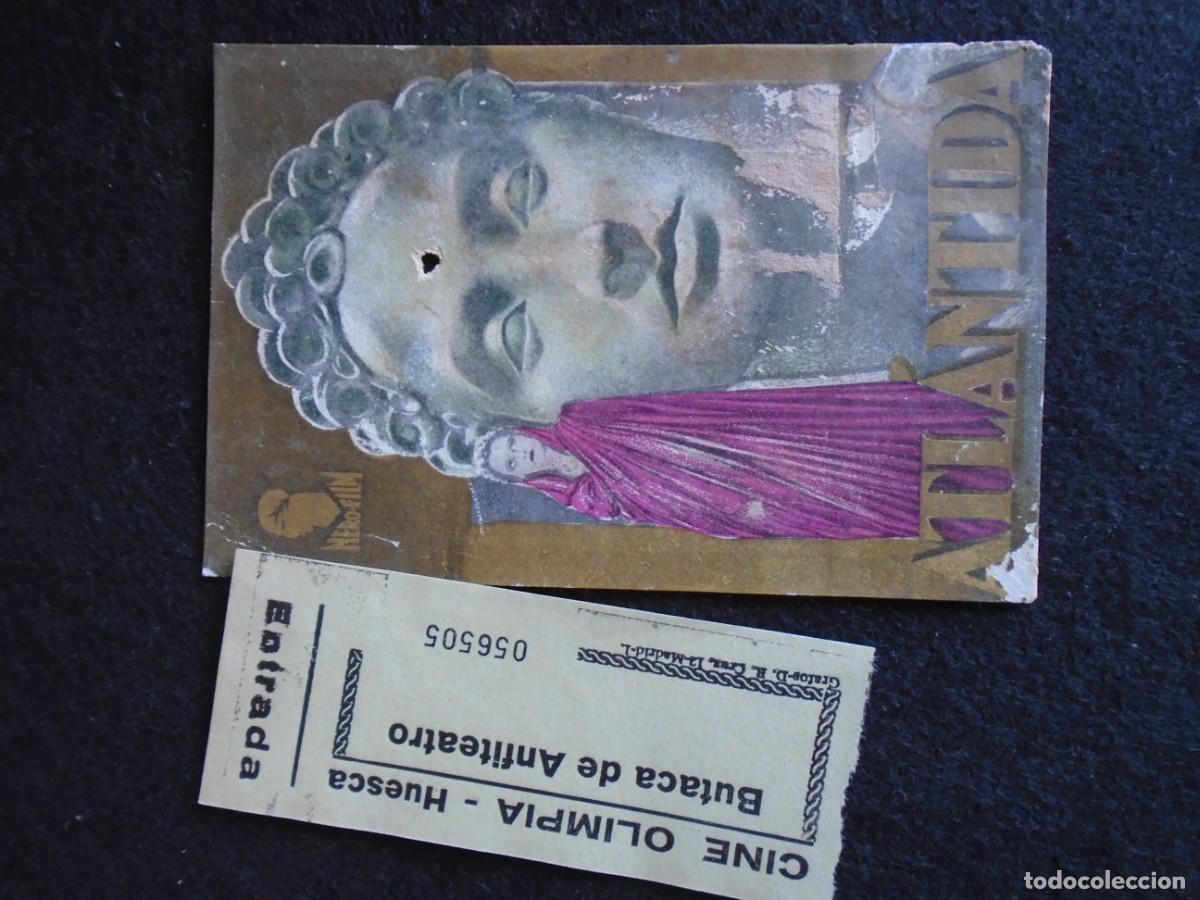 Cine: (OH-001)PROGRAMA ATLANTIDA A&Ntilde;O 1932 Y ENTRADA - TEATRO OLIMPIA (HUESCA)